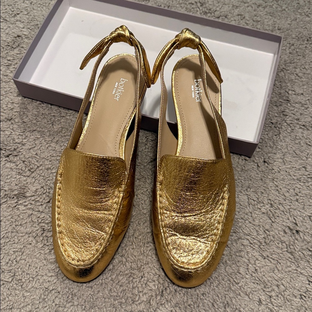 Botkier Metallic Gold Loafers - Picture 4 of 4